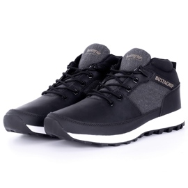 Sneakers in pelle per uomo scarpe nere Trax Bustagrip nero 1