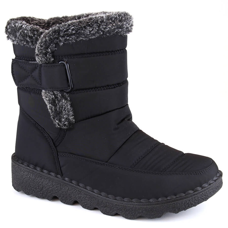 Doposci isolanti da donna con velcro, neri T.Sokolski Z23-346 nero 1