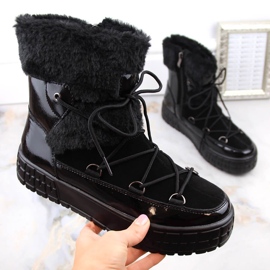 Stivali da donna in pelle neri isolanti con plateau di Filippo DBT4716 nero 1