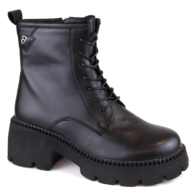Stivali da donna in pelle con tacco alto e plateau, isolanti, neri, T.Sokolski 191 nero 1