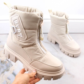 Doposci da donna con cerniera beige isolanti Filippo DBT4960 2