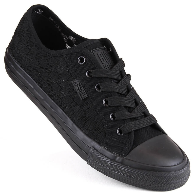 Sneakers da donna nere traforate Big Star LL274072 nero 1
