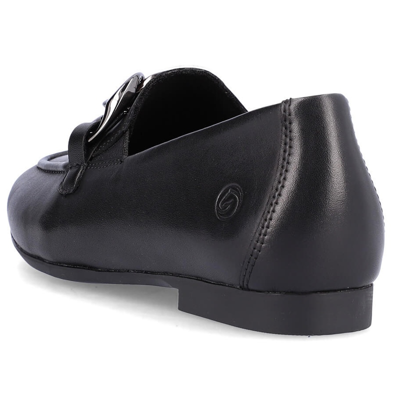Scarpe comode da donna in pelle con catena, nere Remonte D0K00-00 nero 2
