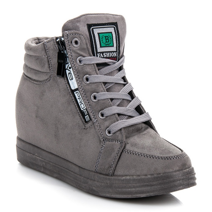 Sneakers in camoscio grigio 1