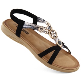 Sandali bassi bassi comodi da donna neri Artiker 54C1334 nero 1