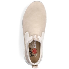 Scarpe slip-on comode, alte, beige da donna Rieker M6053-62 2