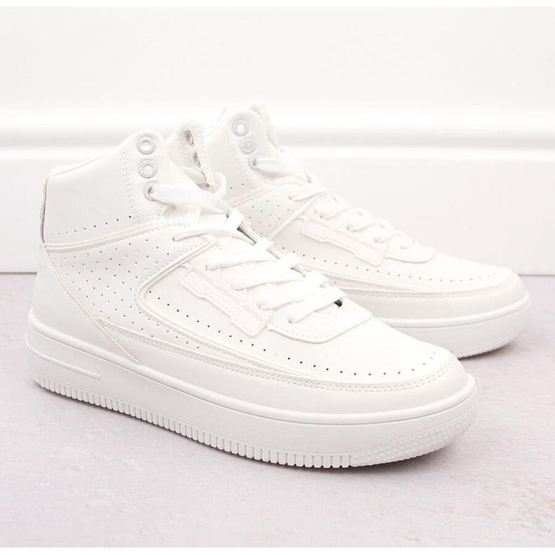 Scarpe sportive isolanti da uomo alte fino alla caviglia, bianche Big Star OO174553 bianco 1