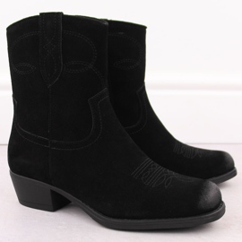 Stivali texani da donna in pelle, neri Sergio Leone BT284-S nero 2