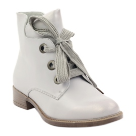 Stivali Sergio Leone 300 argento metallizzato grigio 1