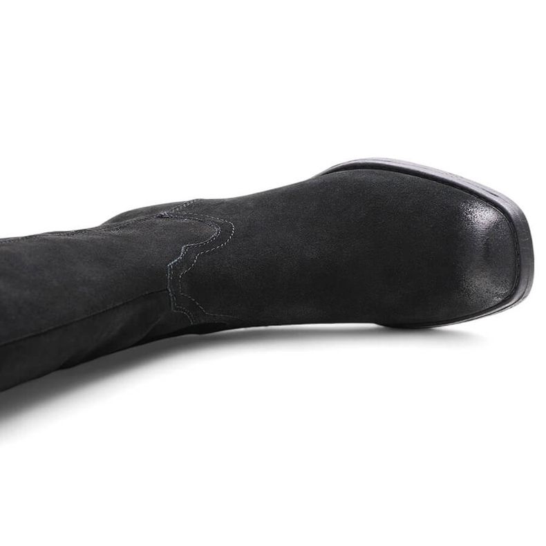 Stivali texani da donna in pelle nera by Sergio Leone KZ268 nero 1