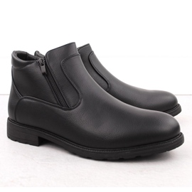 Atletico Stivali da uomo, stivali Chelsea isolanti, stile uomo nero WS-002 1
