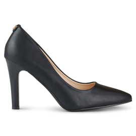 Décolleté a punta con tacco alto da donna, nero GD-FL360B 2