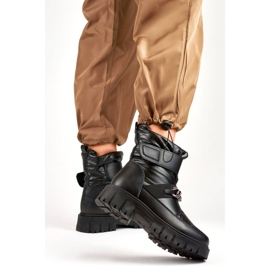 Doposci da donna con catena in velcro, neri JH-5B nero 1