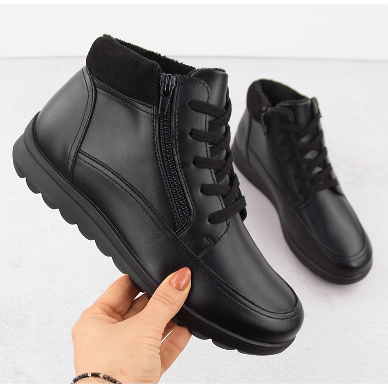 Comodi stivali isolanti in pelle nera di Filippo DBT6629 nero 2