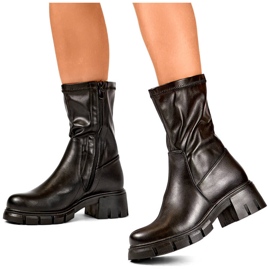 Stivali da lavoro da donna con suola flessibile, neri 24-11308B nero 1