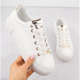 Sneakers platform da donna in ecopelle, colore bianco Big Star NN274211 bianca 1