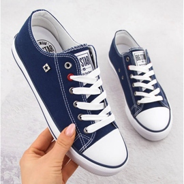 Sneakers basse in tessuto Big Star NN274653 blu navy 1