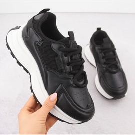 Scarpe sportive con plateau Big Star nere NN274A106 nero 1