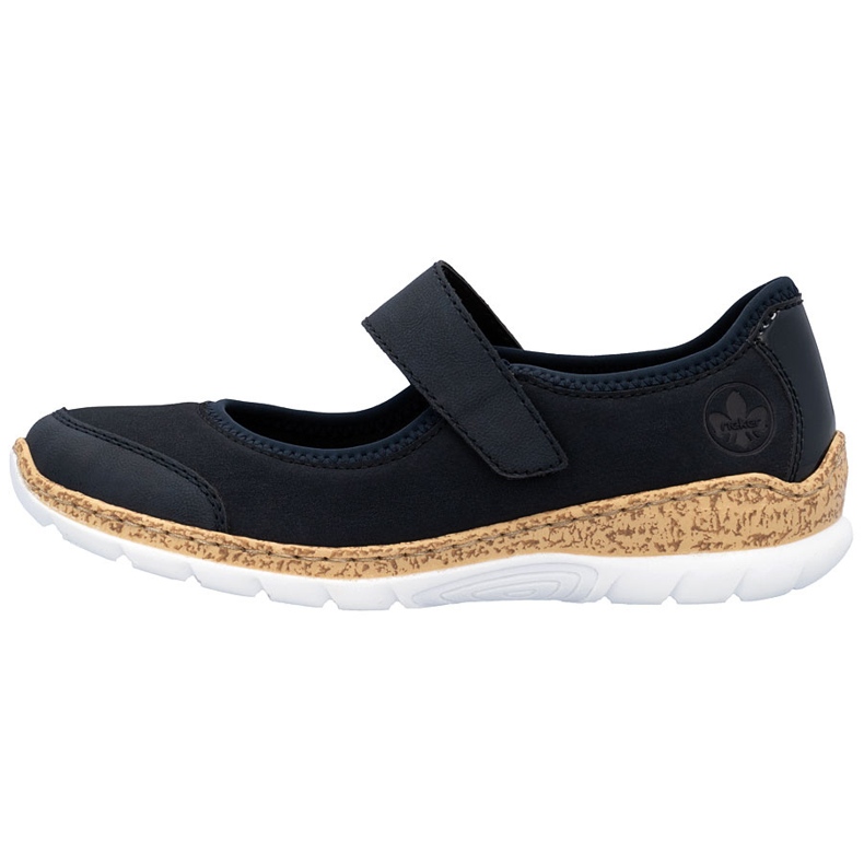 Rieker N42B0-14 Navy Blue Women's Comfort Velcro Shoes 2