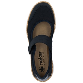 Rieker N42B0-14 Navy Blue Women's Comfort Velcro Shoes 1