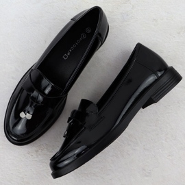 Scarpe laccate da donna Lords Black Potocki SZ12369 nero 2