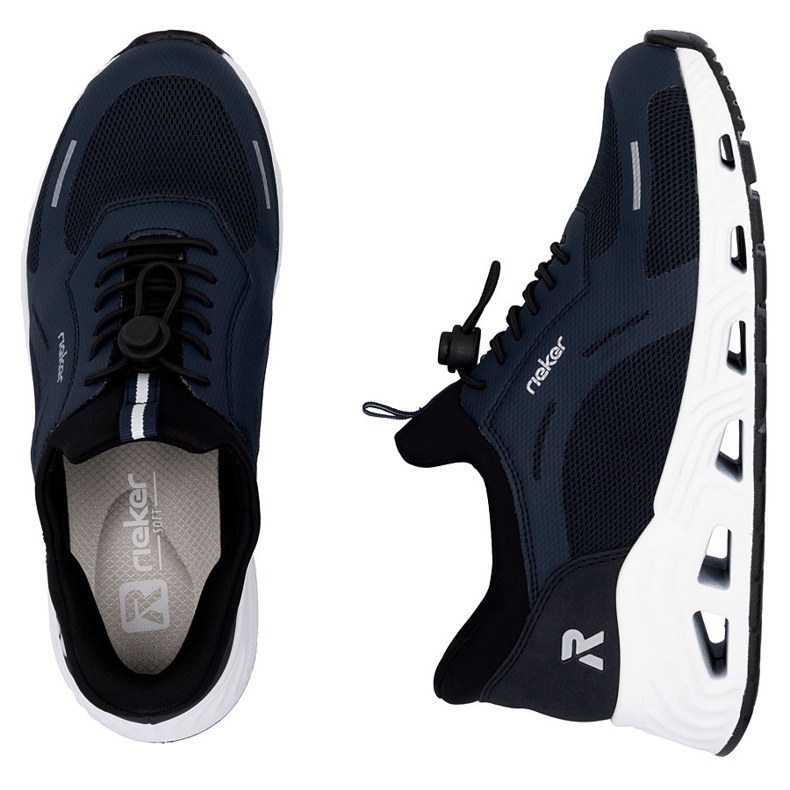 Scarpe sportive femminili blu blu navy Rieker N5257-14 2