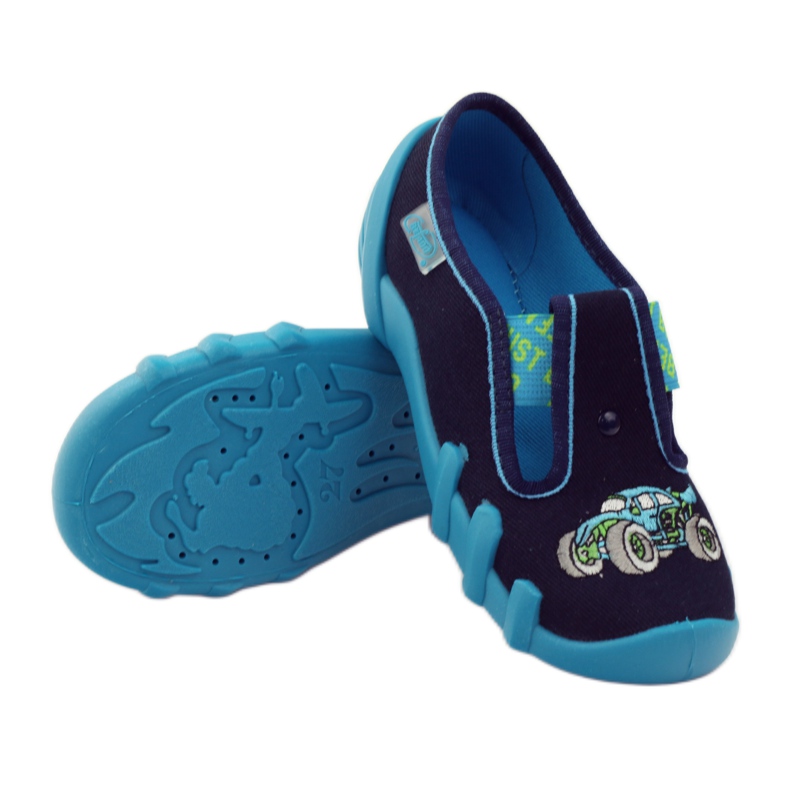Befado scarpe per bambini pantofole 290x161 blu navy blu verde 3