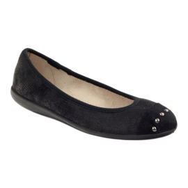 Befado scarpe da donna ballerine pantofole 309q015 nero 1