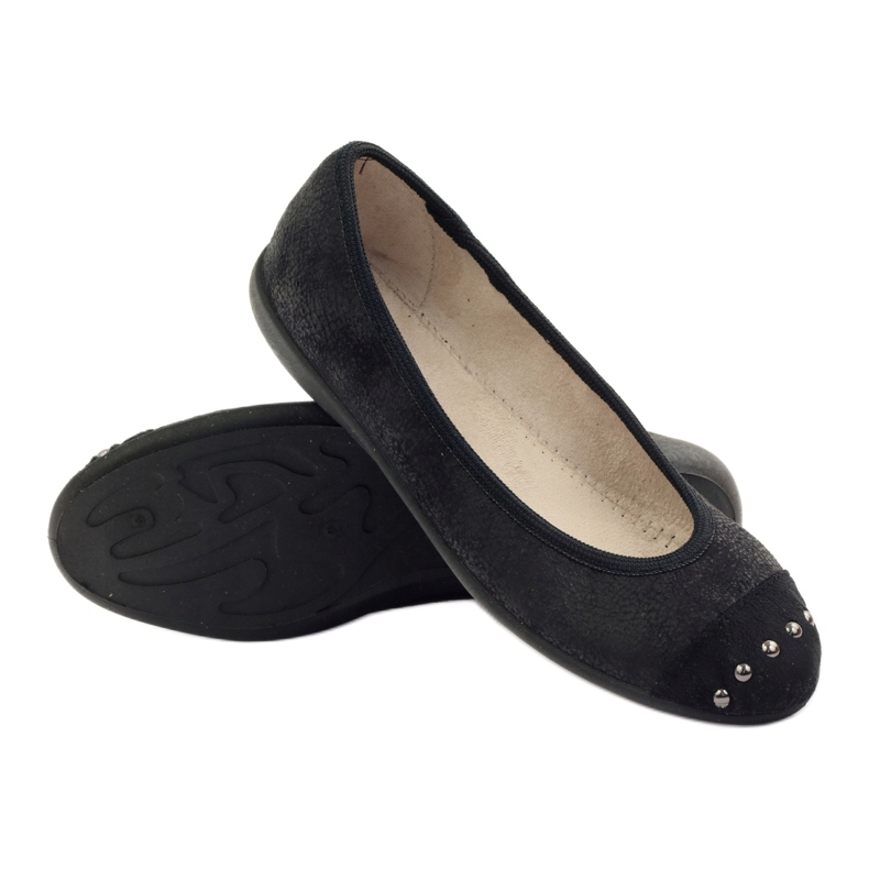Befado scarpe da donna ballerine pantofole 309q015 nero 3