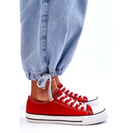 Sneaker rosse delle donne basse classiche rosso 3