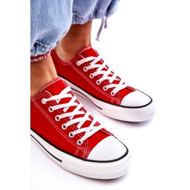 Sneaker rosse delle donne basse classiche rosso 2