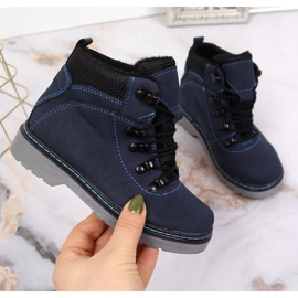 Trapper da bambino con caldo Kornecki 6737 blu navy 1