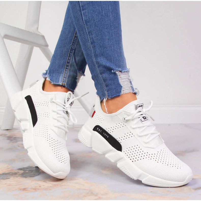 White Big Star JJ274271 scarpe sportive bianche in tessuto bianca 1