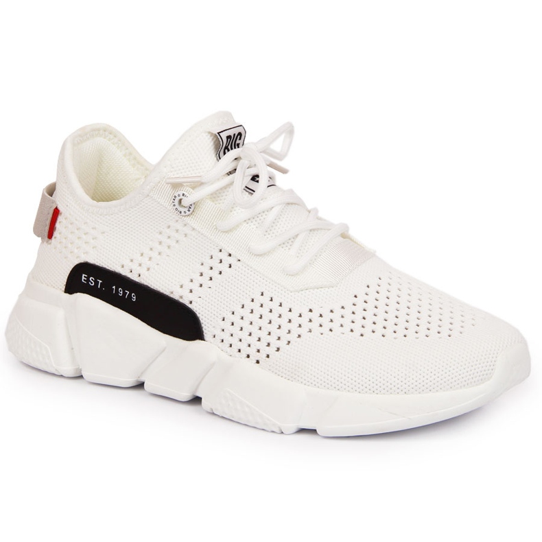 White Big Star JJ274271 scarpe sportive bianche in tessuto bianco 2