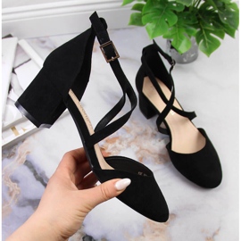 Sandali neri con cinturino da donna Sergio Leone nero 2