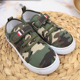 Sneakers da bambino Atletico chiusura strappo chiusura strappo verde 2
