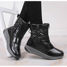 Stivali da neve isolati in metallo nero da donna Big Star KK274392 d'argento 1