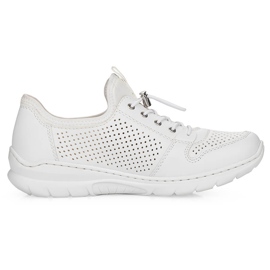 Comode scarpe sportive bianche da donna Rieker L3254-80 bianco 2