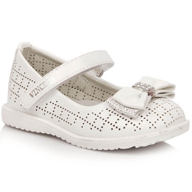 Ballerine da bambina con velcro bianche Vinceza 36122 bianca 2