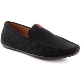 Mocassini scarpe slip-on da uomo in camoscio nero McKeylor 2260 2
