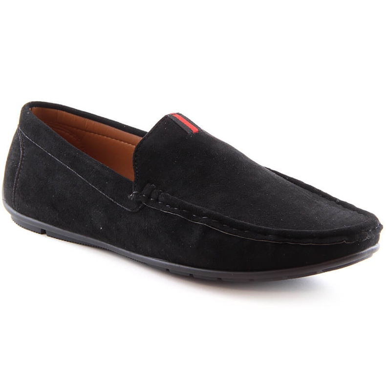 Mocassini scarpe slip-on da uomo in camoscio nero McKeylor 2260 2