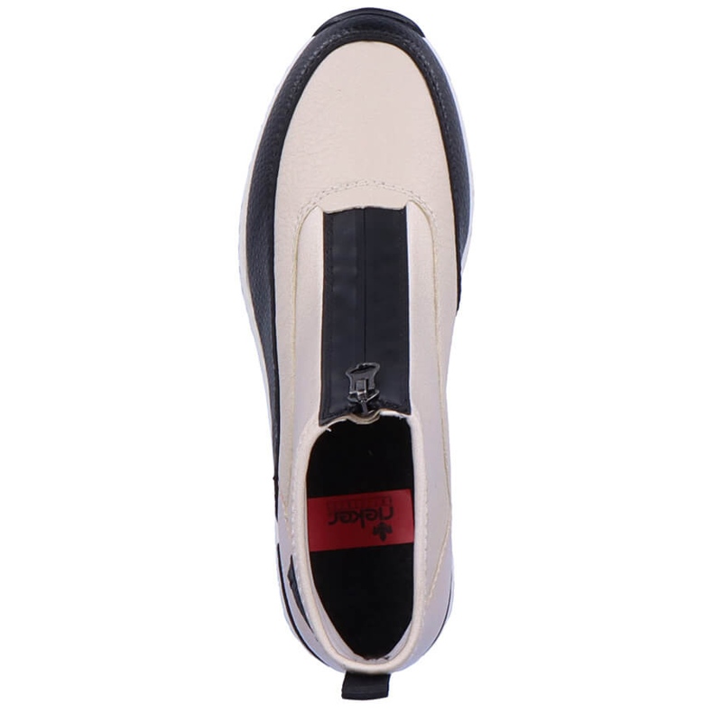 Sneakers stivaletti da donna beige Rieker N6352-60 2