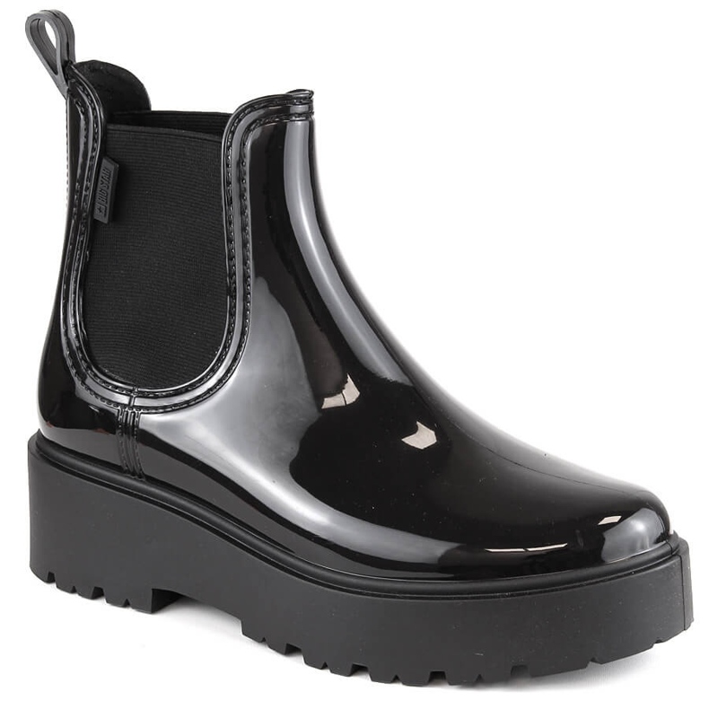 Stivali laccati Big Star MM274395, stivali Chelsea, stivali da pioggia impermeabili nero 1