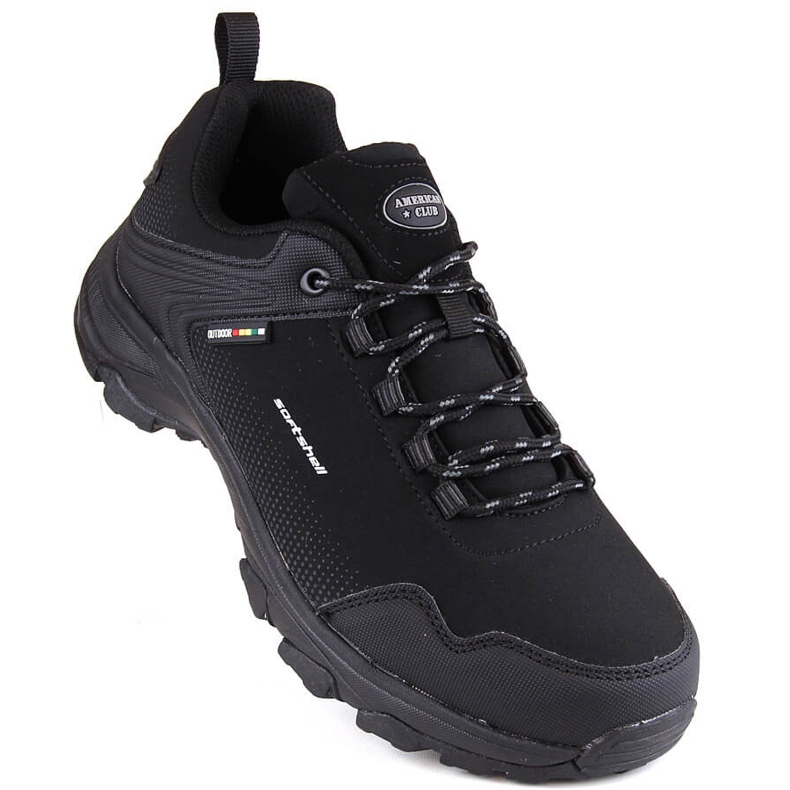 Scarpe sportive softshell da trekking per giovani Black American Club nero 1