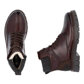 Stivali in pelle isolanti da uomo, marrone Rieker 32205-25 1