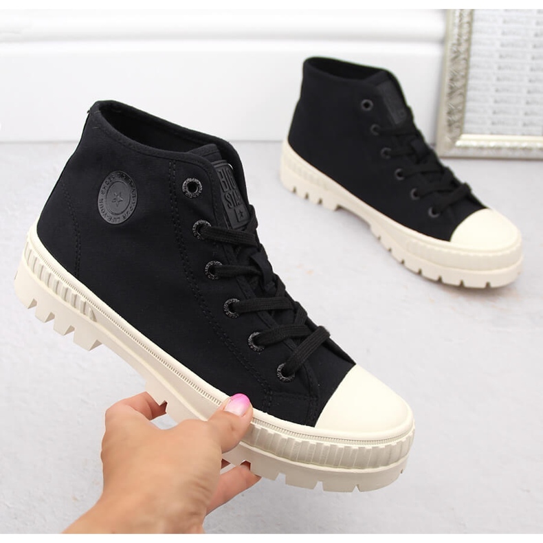 Sneakers alte nere stringate Big Star OO274008 nero 1