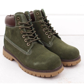 Stivali da uomo in pelle scamosciata verde Big Star OO174139 2