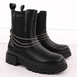 Stivaletti Chelsea da donna in pelle nera Big Star nero 2