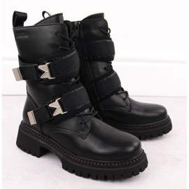 Borse da donna in pelle con fibbie, nere Big Star OO274A274 nero 2