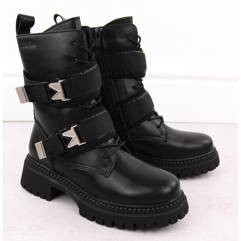 Borse da donna in pelle con fibbie, nere Big Star OO274A274 nero 2
